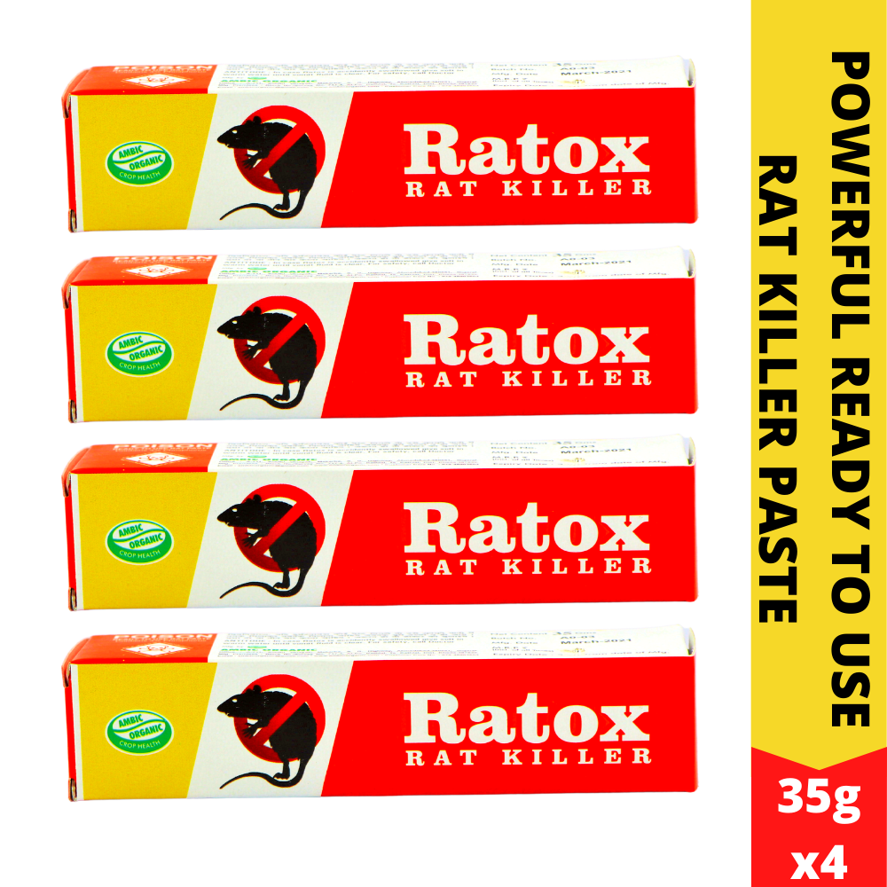Rat Kill Gel | Ready to Use Rat Killer for Home and Outdoors | Rodenticide Rat Poison Bait 35GMX4